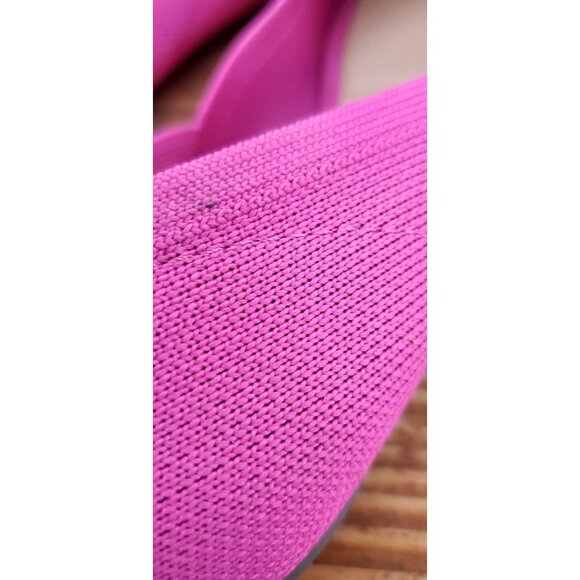 Cynthia Rowley Pink Pointed Toe Flats Shoes Recycled Fabric Size 6.5 - Picture 12 of 13